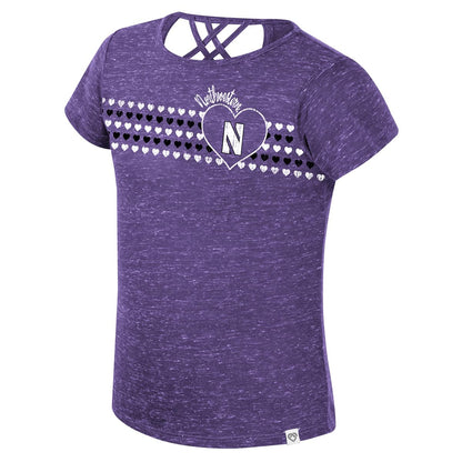 Northwestern University Wildcats Colosseum Girls Star Court S/S Tee