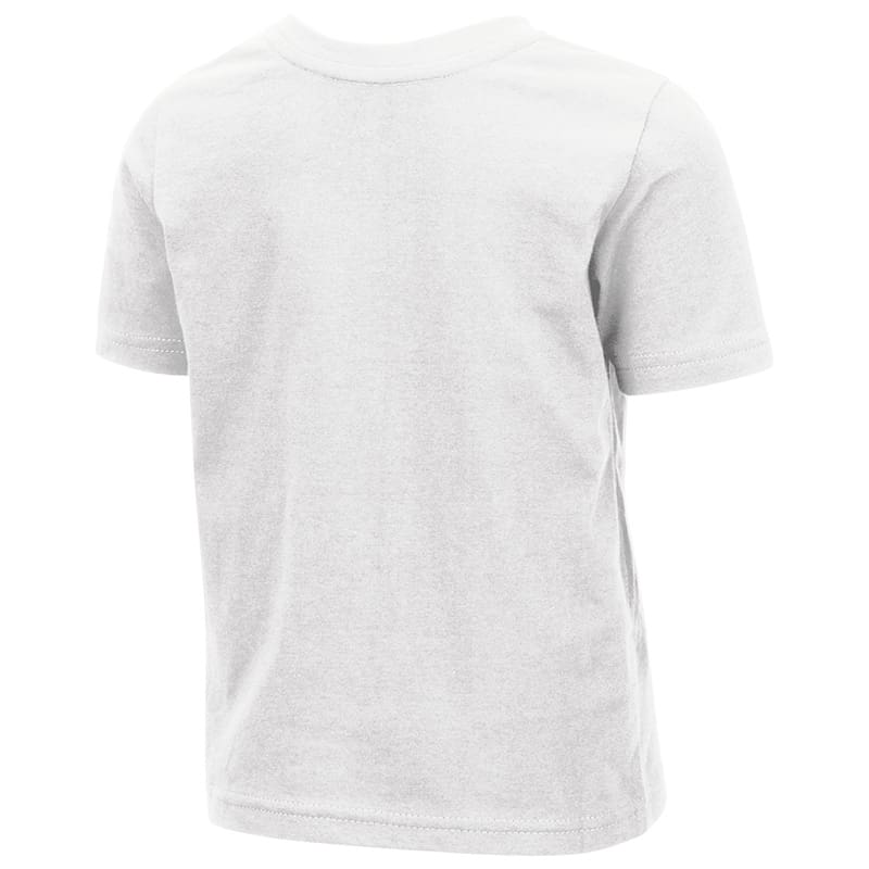 Northwestern University Wildcats Colosseum Toddler White S/S T-Shirt with Stylized N Over Northwestern Design-Back