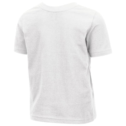Northwestern University Wildcats Colosseum Toddler White S/S T-Shirt with Stylized N Over Northwestern Design-Back