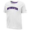 Northwestern University Wildcats Colosseum Toddler White S/S T-Shirt with Arched Northwestern Design