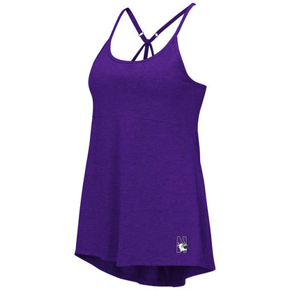 Northwestern University Wildcats Colosseum Ladies Purple Pheebs Strappy Tankwith N-Cat Design