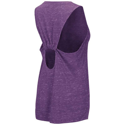 Northwestern University Wildcats Colosseum Ladies Purple The Bing Tank with N-Cat Design-Back