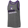 Northwestern University Wildcats Colosseum Ladies Charcoal/Purple Bayonne Mublackle Tank with N-Cat Design