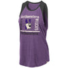 Northwestern University Wildcats Colosseum Ladies Purple/Black Modica Mublackle Tank with N-Cat Design