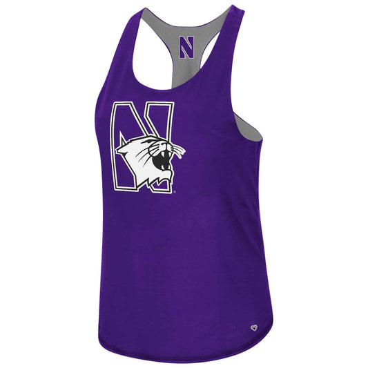 Northwestern University Wildcats Colosseum Ladies Mona Lisa Reversible Tank