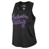 Northwestern University Wildcats Colosseum Ladies Black Pull The Switch Tank