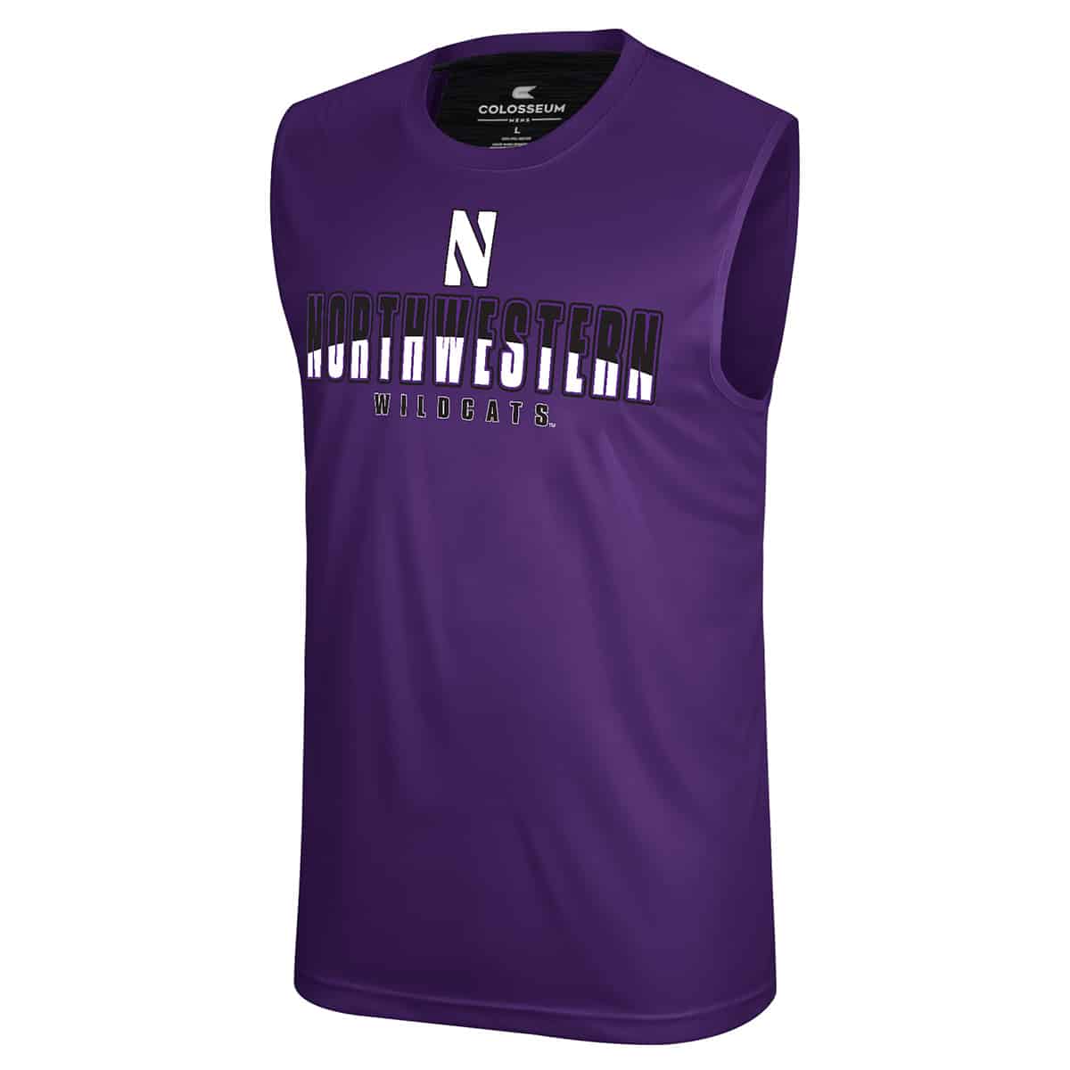 Northwestern University Wildcats Colosseum Men's Purple N Logo Trotter Sleeveless Tee