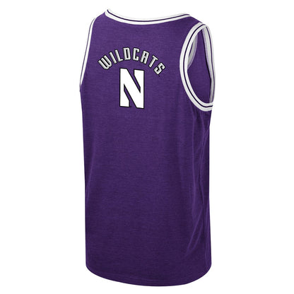 Northwestern University Wildcats Colosseum Men's Purple Shooting Tank -Back
