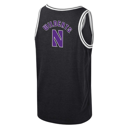 Northwestern University Wildcats Colosseum Men's Black Shooting Tank-Back