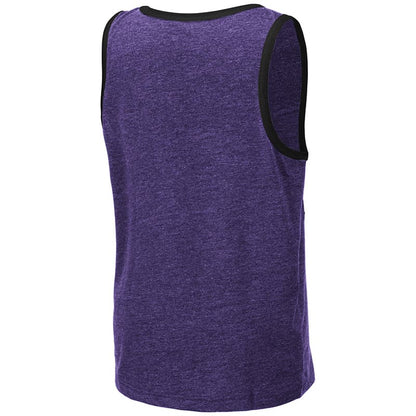 Northwestern University Wildcats Colosseum Youth Purple/Black Quebec Tank with N-Cat Design-Back
