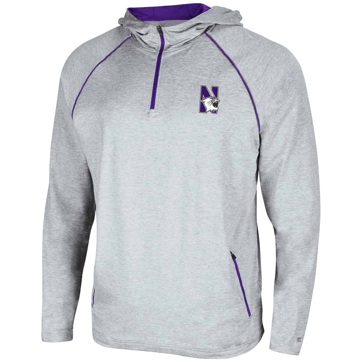 Northwestern University Wildcats Colosseum Men's Timeline 1/4 Zip Hoodie