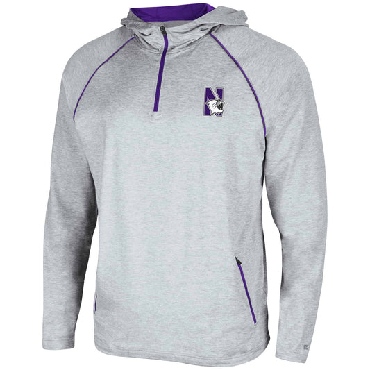 Northwestern University Wildcats Colosseum Men's Timeline 1/4 Zip Hoodie