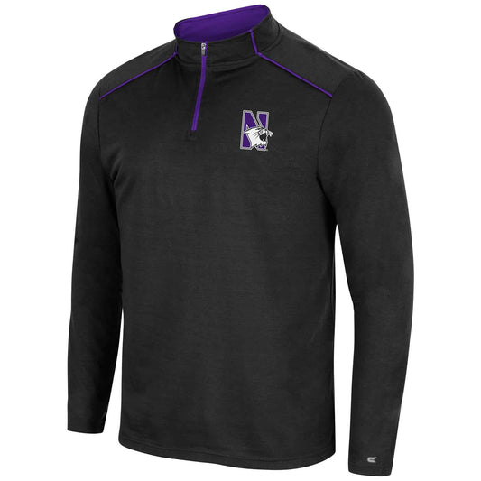 Northwestern University Wildcats Colosseum Men's Black Eastwood 1/4 Zip