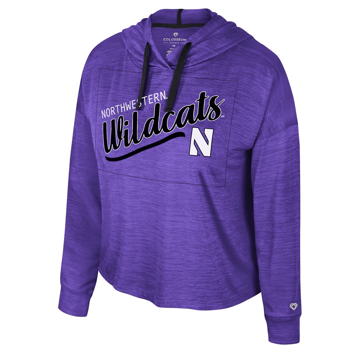 Northwestern University Wildcats Colosseum Ladies Marina Purple Hooded Windshirt