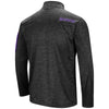 Northwestern University Wildcats Colosseum Men's Black/Purple Glacier Full Zip Jacket with Stylized N Design-Back