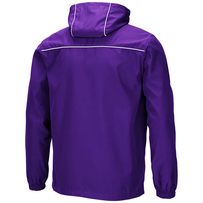 Northwestern University Wildcats Colosseum Men's Purple Giant Slalom Full Zip Hooded Jacket with Stylized N Design