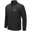 Northwestern University Wildcats Colosseum Men's Willie Full Zip Black Jacket with Stylized N Design