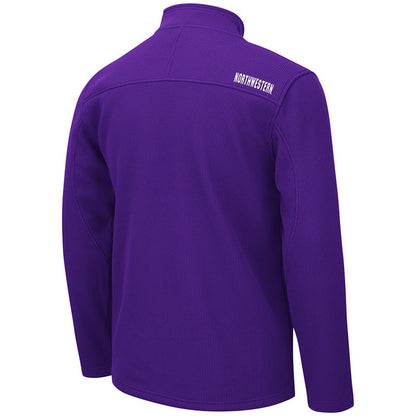 Northwestern University Wildcats Colosseum Men's Willie Full Zip Purple Jacket with N-Cat Design