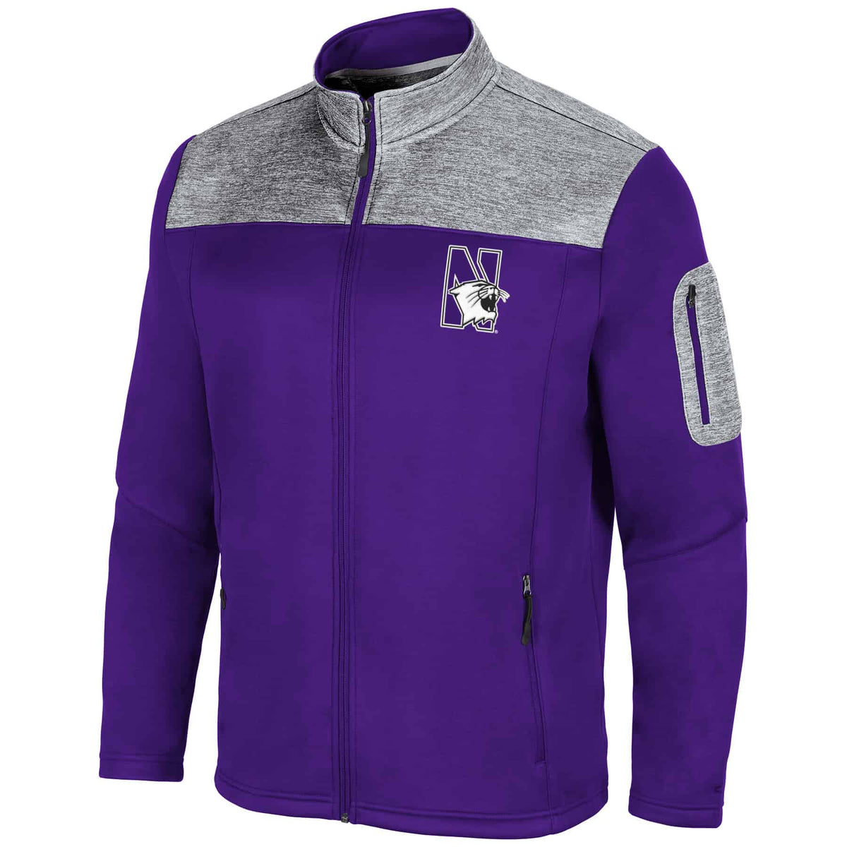 Northwestern University Wildcats Colosseum Men's Third Wheel Full Zip Jacket