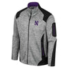 Northwestern University Wildcats Colosseum Men's Silberman Full Zip Color Block Jacket