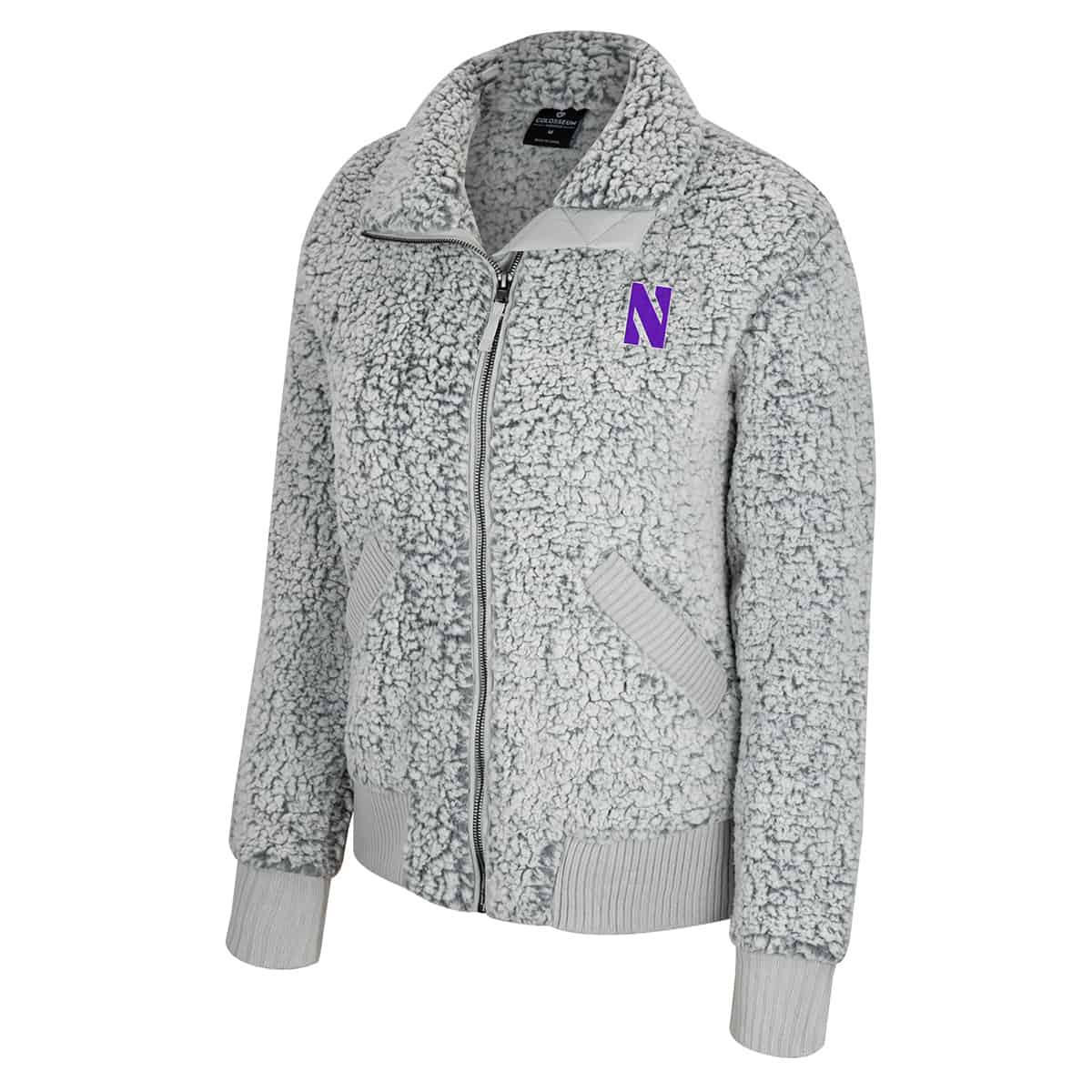 Northwestern University Wildcats Colosseum Ladies You Want To Hug Me Sherpa Jacket