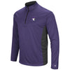 Northwestern University Wildcats Colosseum Men's Heather Purple/Heather Black Audible 1/4 Zip Windshirt with N-Cat Design