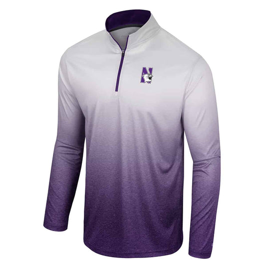 Northwestern University Wildcats Colosseum Men's Purple Laws Of Physics 1/4 Zip Windshirt