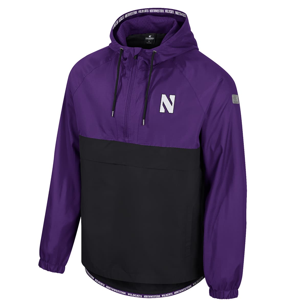 Northwestern University Wildcats Colosseum Men's T1000 1/2 Zip Anorak