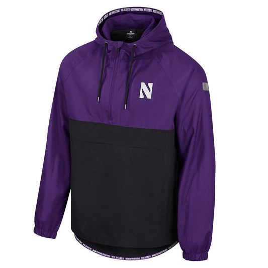 Northwestern University Wildcats Colosseum Men's T1000 1/2 Zip Anorak