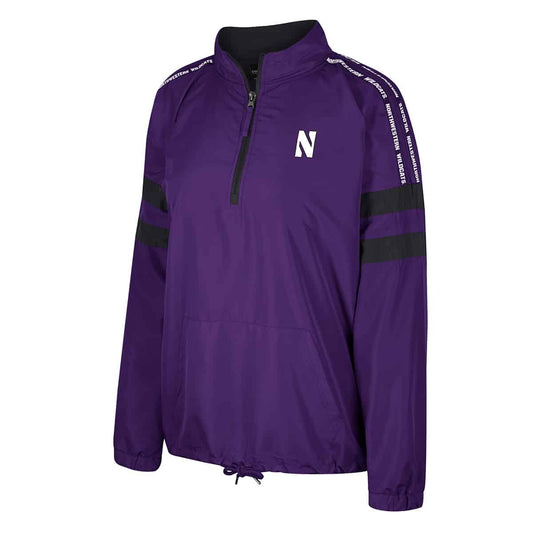Northwestern University Wildcats Colosseum Ladies Make A Statement 1/2 Zip Jacket