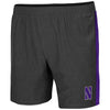 Northwestern University Wildcats Men's Colosseum Heather Charcoal / Purple Spring Training Short with Stylized N Design