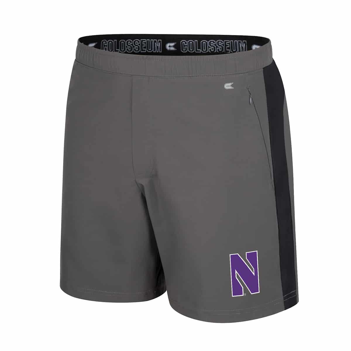 Northwestern University Wildcats Men's Colosseum N Logo Top-Dead-Center Short