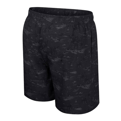 Northwestern University Wildcats Colosseum Men's Atmosphere Black Swim Shorts-Back