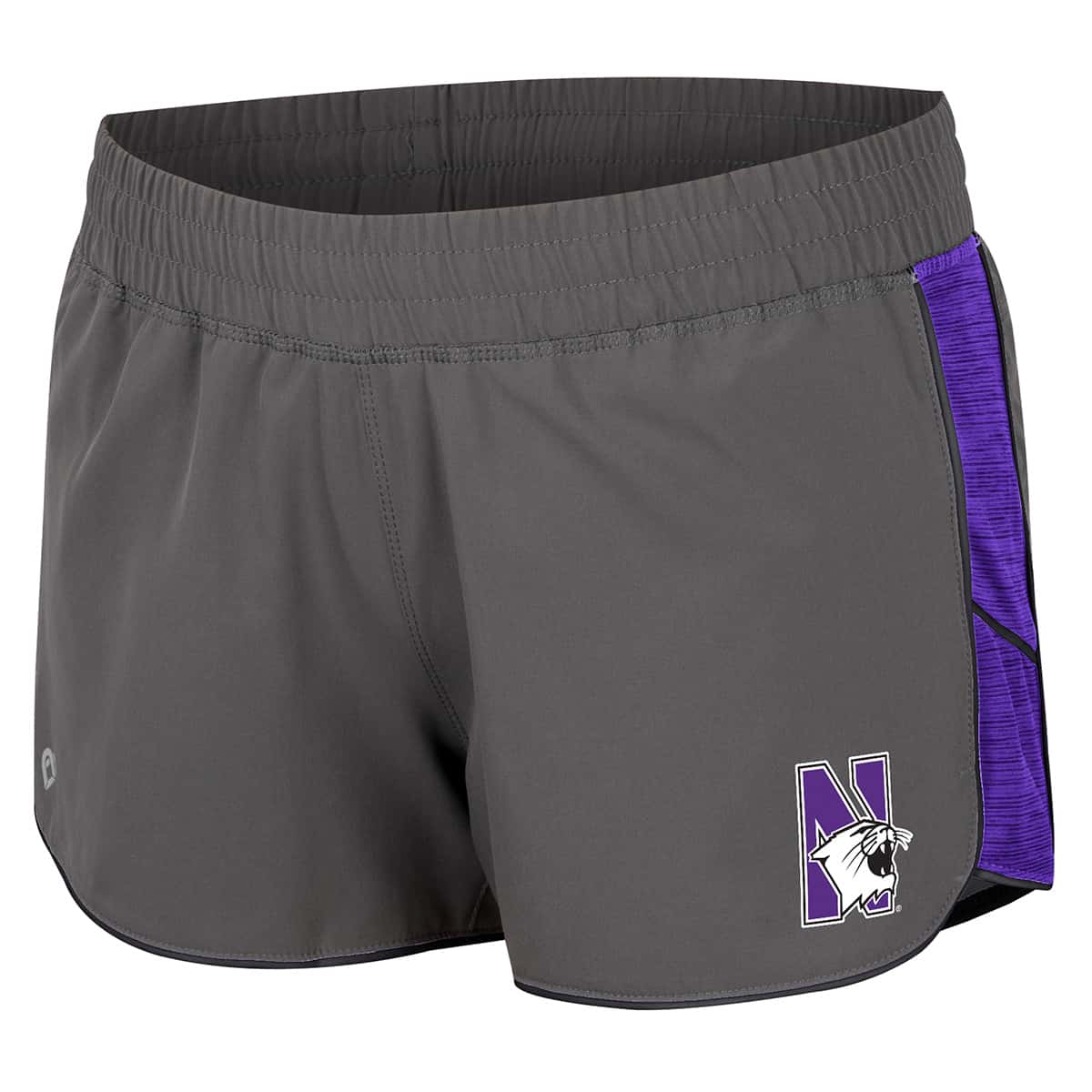 Northwestern University Wildcats Colosseum Ladies Purple Stripe Pull The Switch Running Short