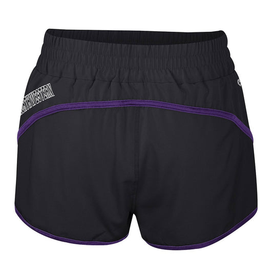 Northwestern University Wildcats Colosseum Women's Marina Woven Black Shorts-back