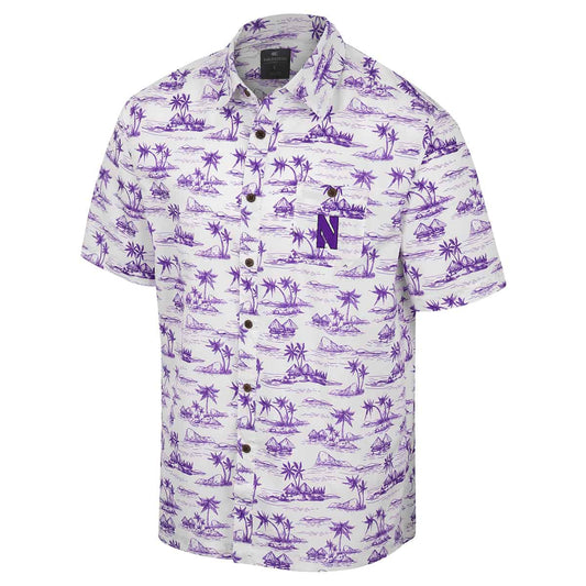 Northwestern University Wildcats Colosseum Men's Spontaneous Is Romantic Camp Shirt