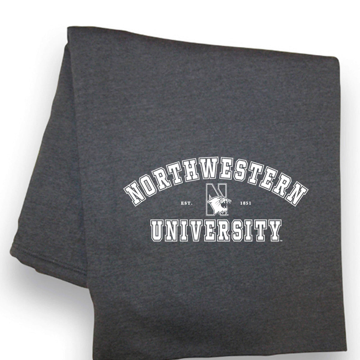 Northwestern University Wildcats Charcoal Pro-Weave® Sweatshirt Blanket