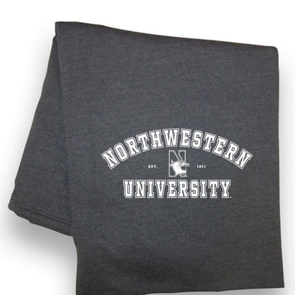 Northwestern University Wildcats Charcoal Pro-Weave® Sweatshirt Blanket