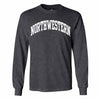 Northwestern University Wildcats Men's MV Charcoal Classic Long Sleeve Tee with One Color Arch Design