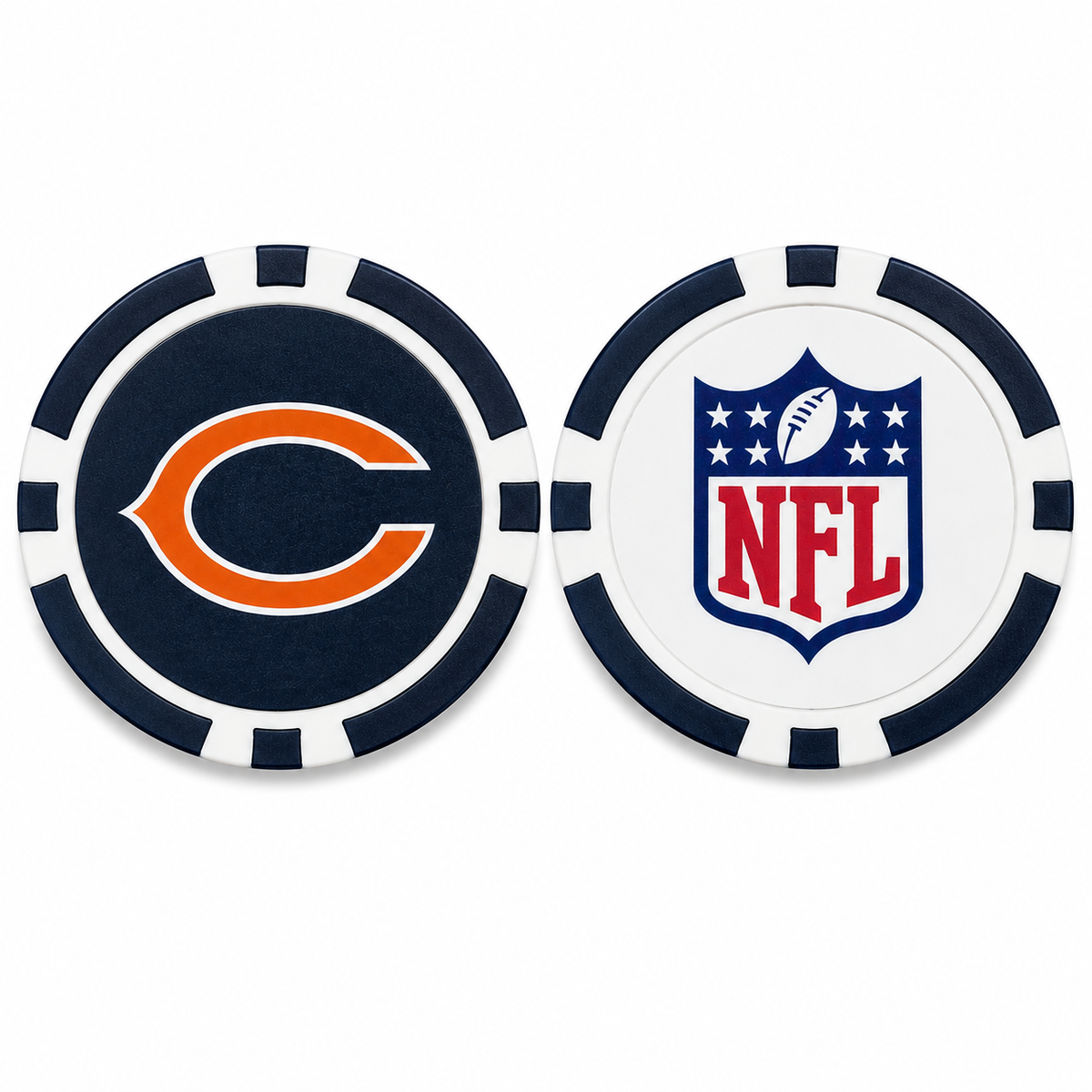 Chicago Bears Poker Chip Golf Ball Marker – NFL Golf Accessory