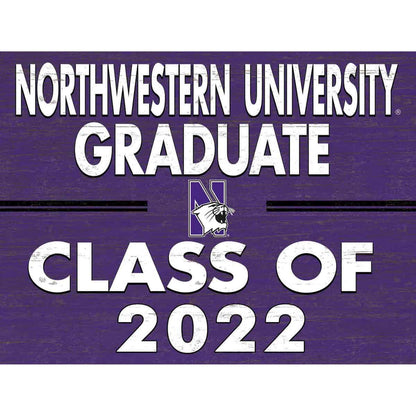 Northwestern University Wildcats Graduation 2022 Lawn Sign 1