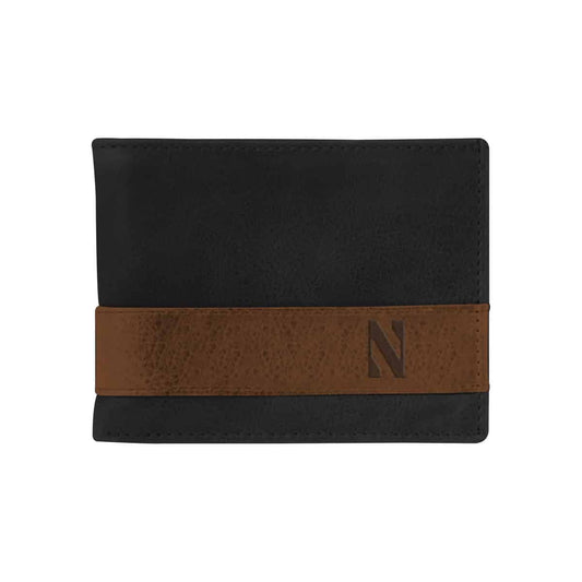 Northwestern University Wildcats Black/Tan Two Tone Westbridge Genuine Leather Billfold Wallet