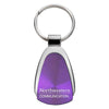 Northwestern University Wildcats Laser Engraved Purple Teardrop Keychain with School of Communication Design