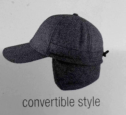 Northwestern University Wildcats Black Yooper Convertible Earflap Hat
