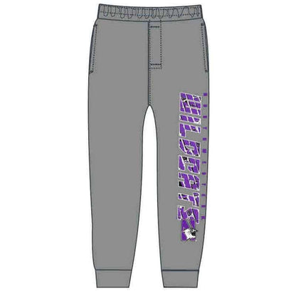 Northwestern University Wildcats Adult Light Weight Pants with Elastic Cuffed Bottom
