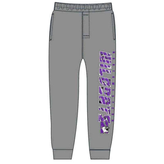 Northwestern University Wildcats Adult Light Weight Pants with Elastic Cuffed Bottom