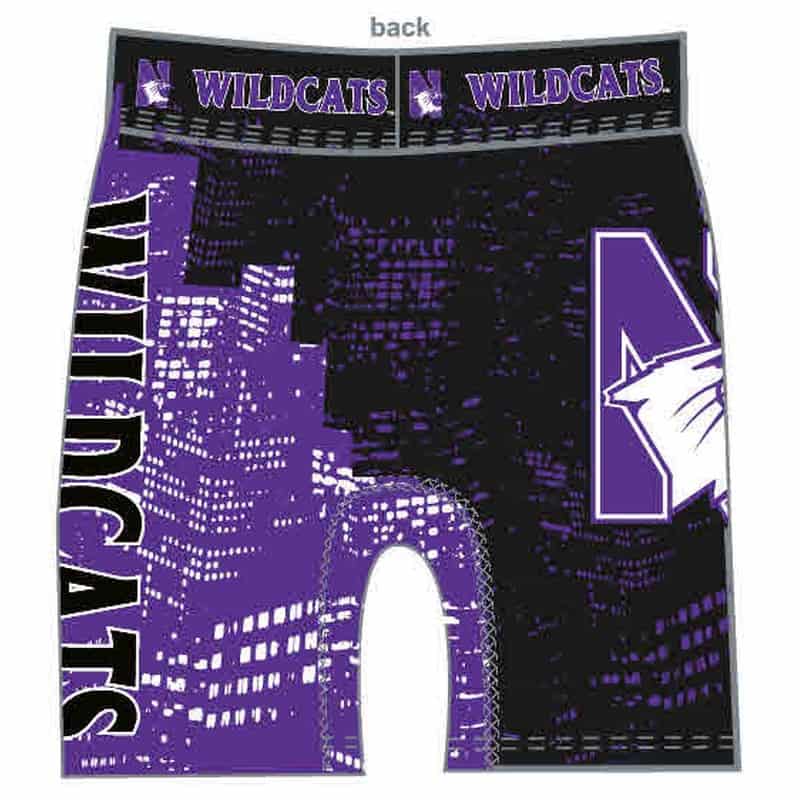 Northwestern University Wildcats Full Color Sublimated Boxer Shorts