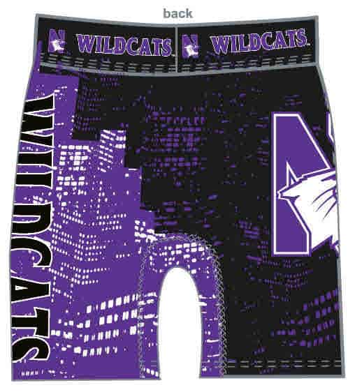 Northwestern University Wildcats Full Color Sublimated Boxer Shorts
