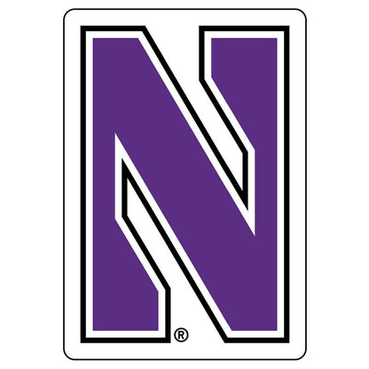 Northwestern Wildcats Premium Acrylic Magnet with Multi Color Stylized N Design