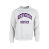 Northwestern University Wildcats Light Grey Crewneck Sweatshirt With Brother Design
